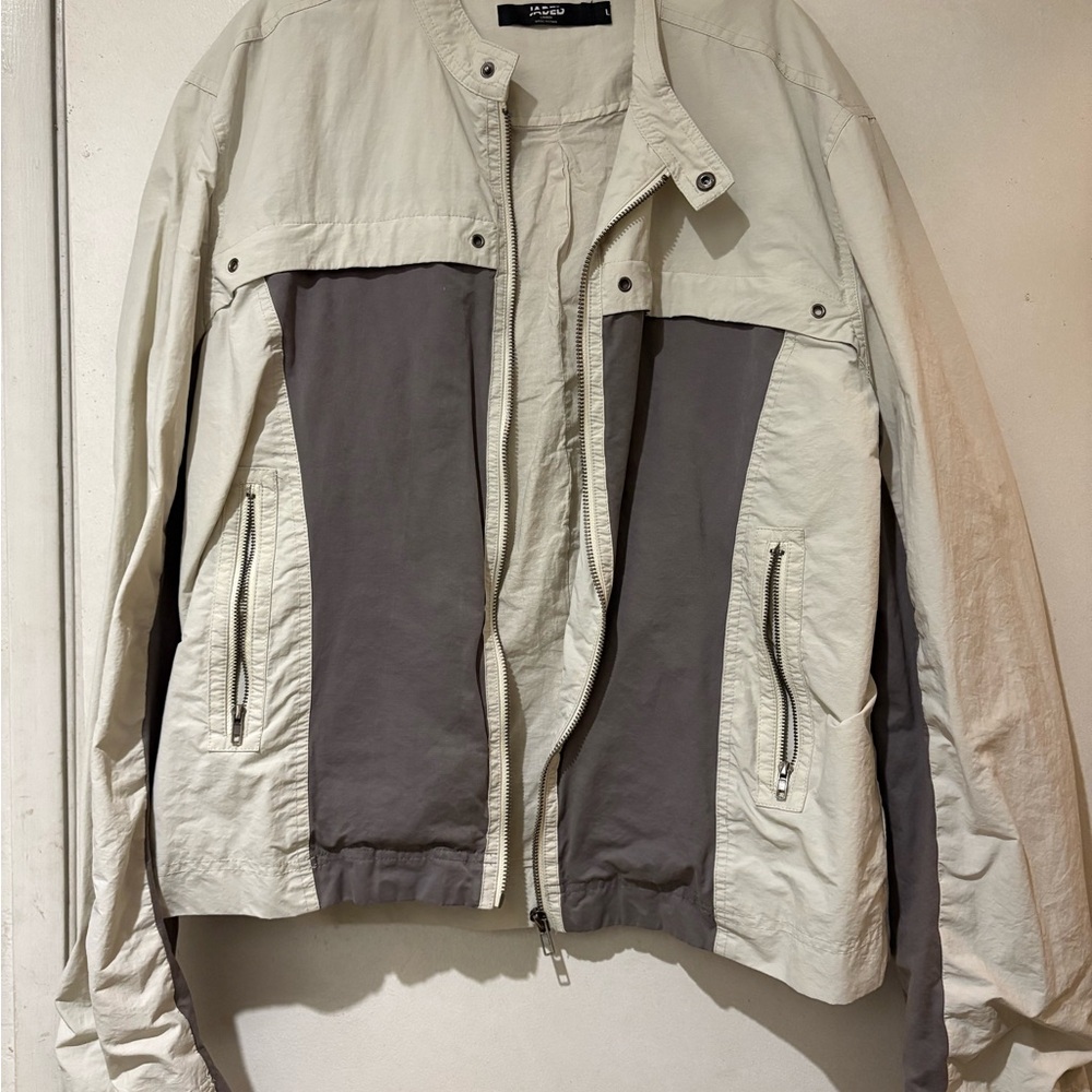 Jaded London Cream and Gray Lightweight Jacket